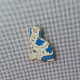 Blue Staffordshire Dog Needle Minder