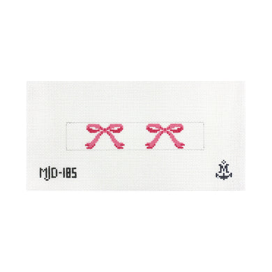 Bow Key Fob - Pink Canvas
