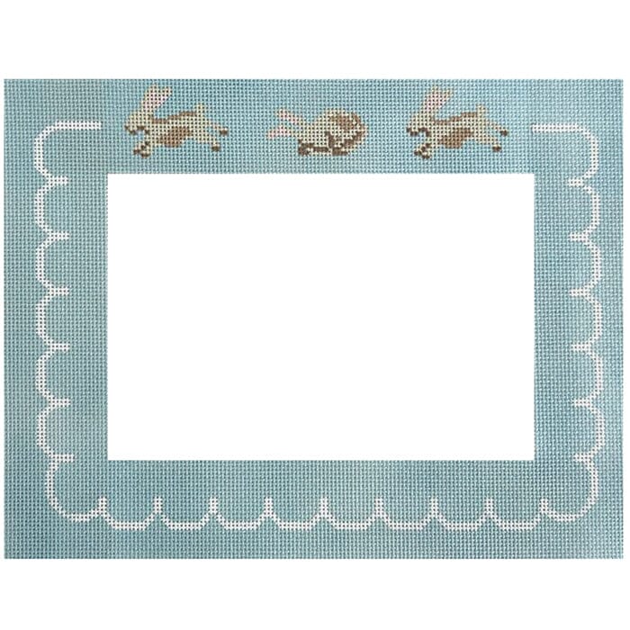 Bunny Frame Blue Canvas