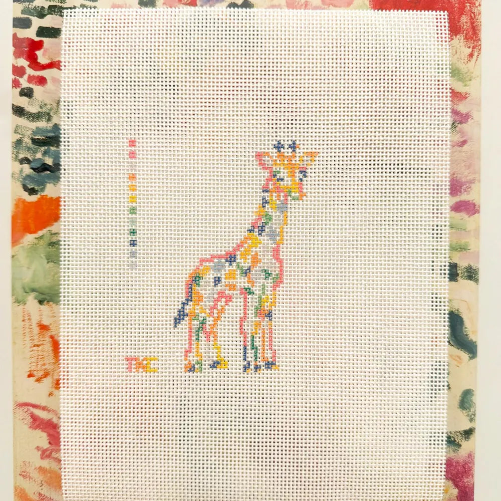 Colorful Creatures Giraffe Canvas