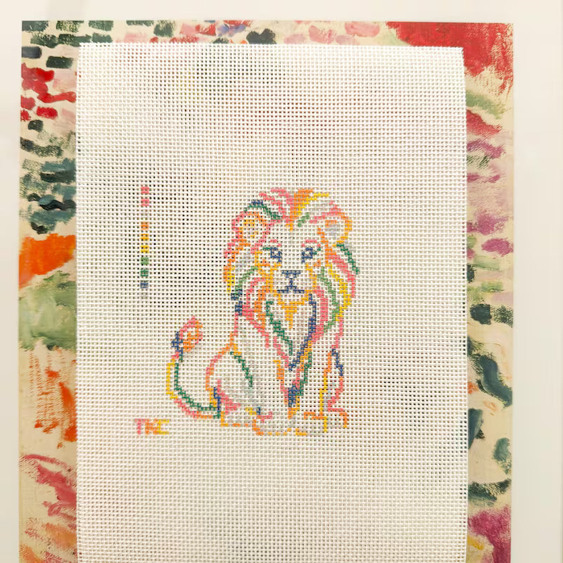 Colorful Creatures Lion Canvas