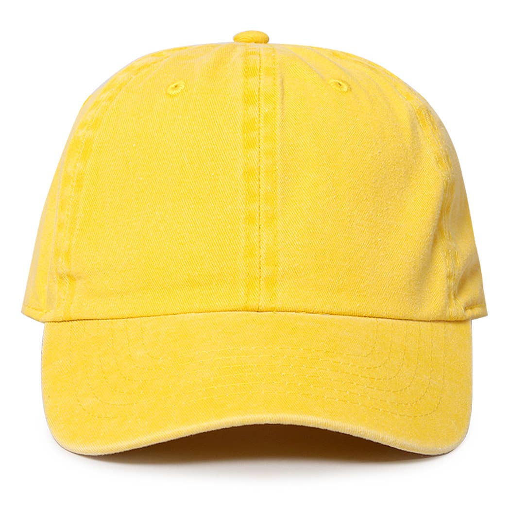 Pigment Dyed Cotton Baseball Dad Cap: GREEN / ONE SIZE