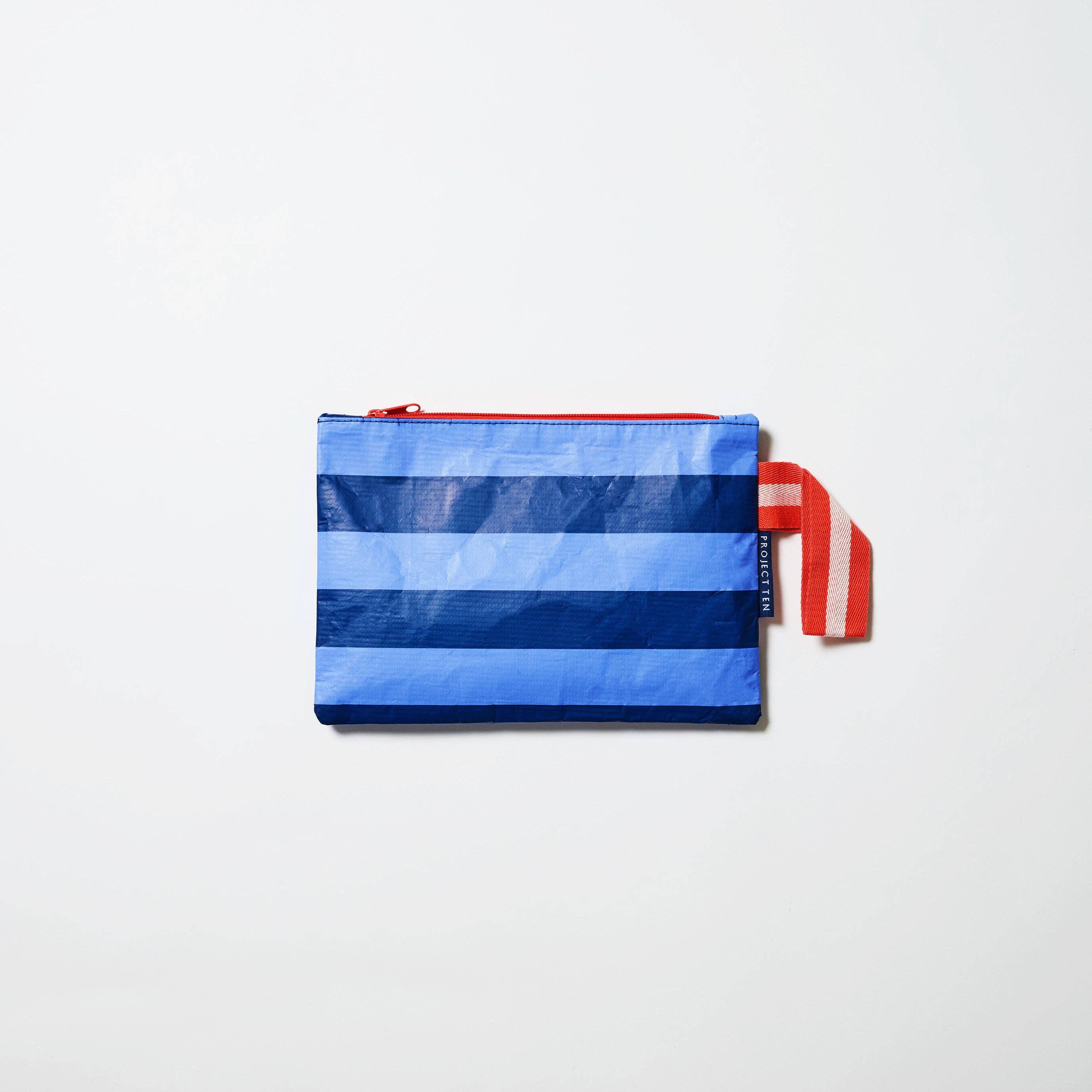 Mini Zip Pouch – Blue Stripe