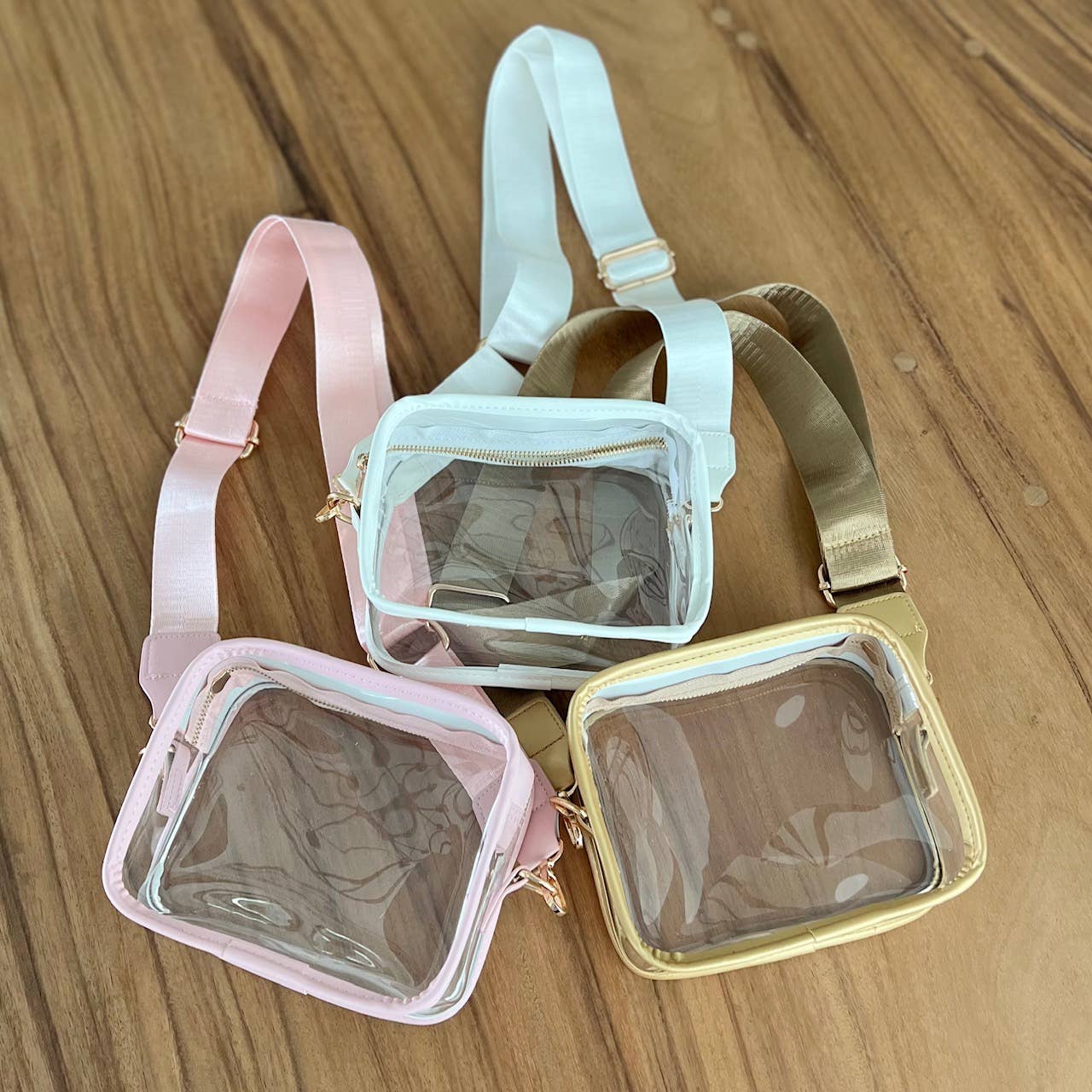 Clear Game Day Stadium Approved Shoulder Bag With Strap: Black