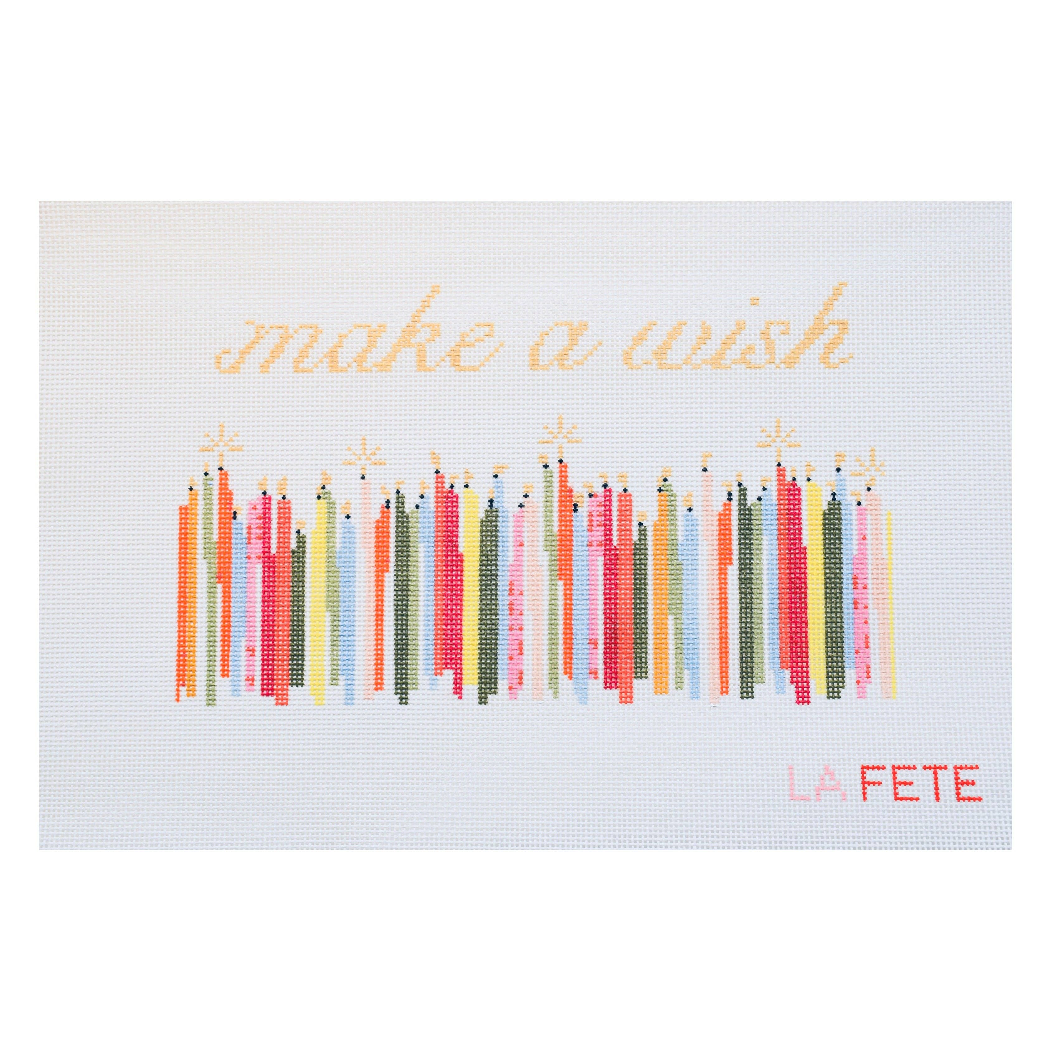 'Make a Wish' Pouch Hand Painted Needlepoint Canvas