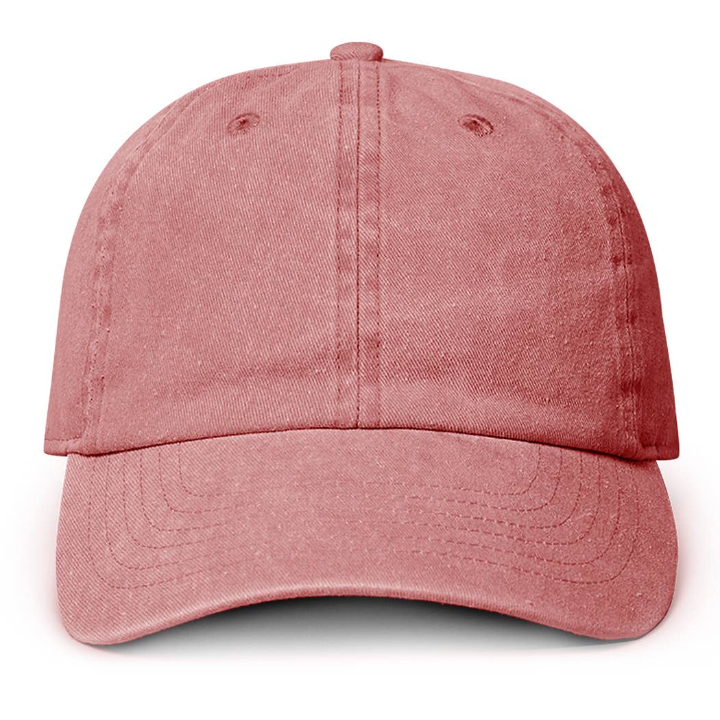 Pigment Dyed Cotton Baseball Dad Cap: GREEN / ONE SIZE