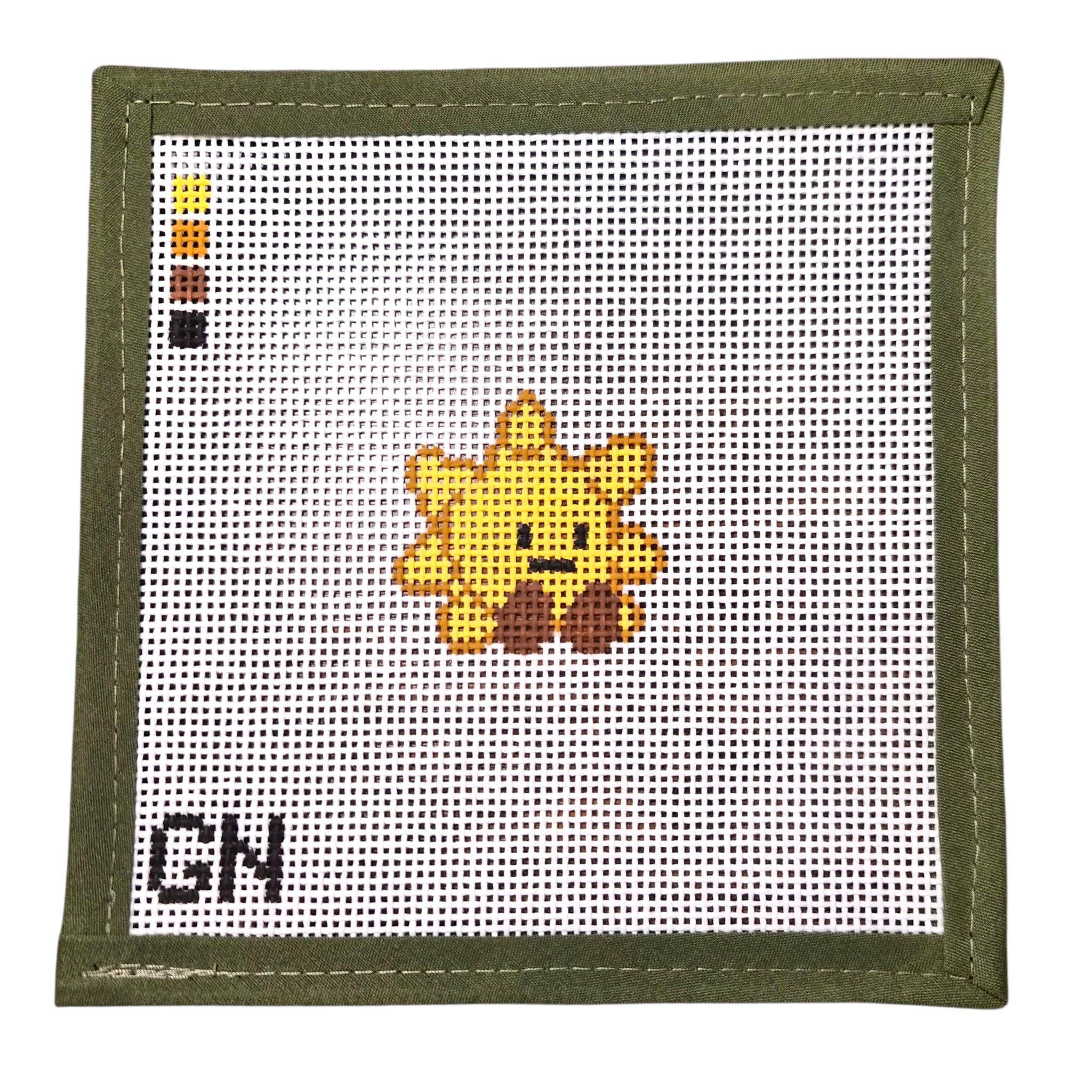 Mini Happy Sun Needlepoint Canvas