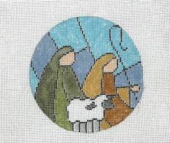 Stained Glass Shepherds Canvas