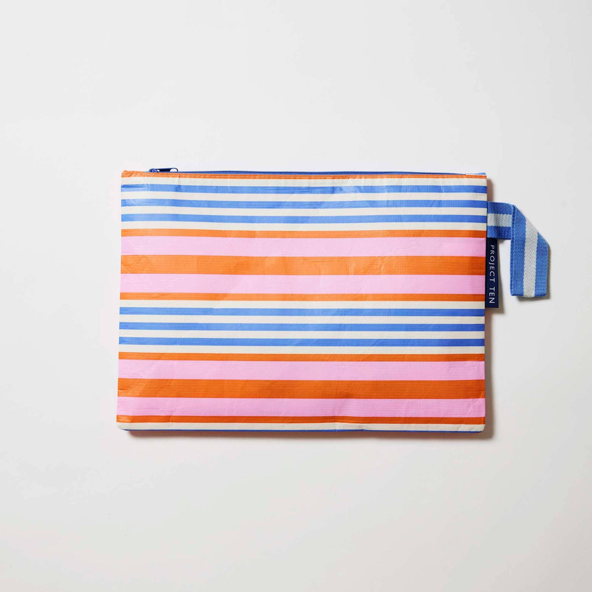 Large Zip Pouch – Capri Stripe