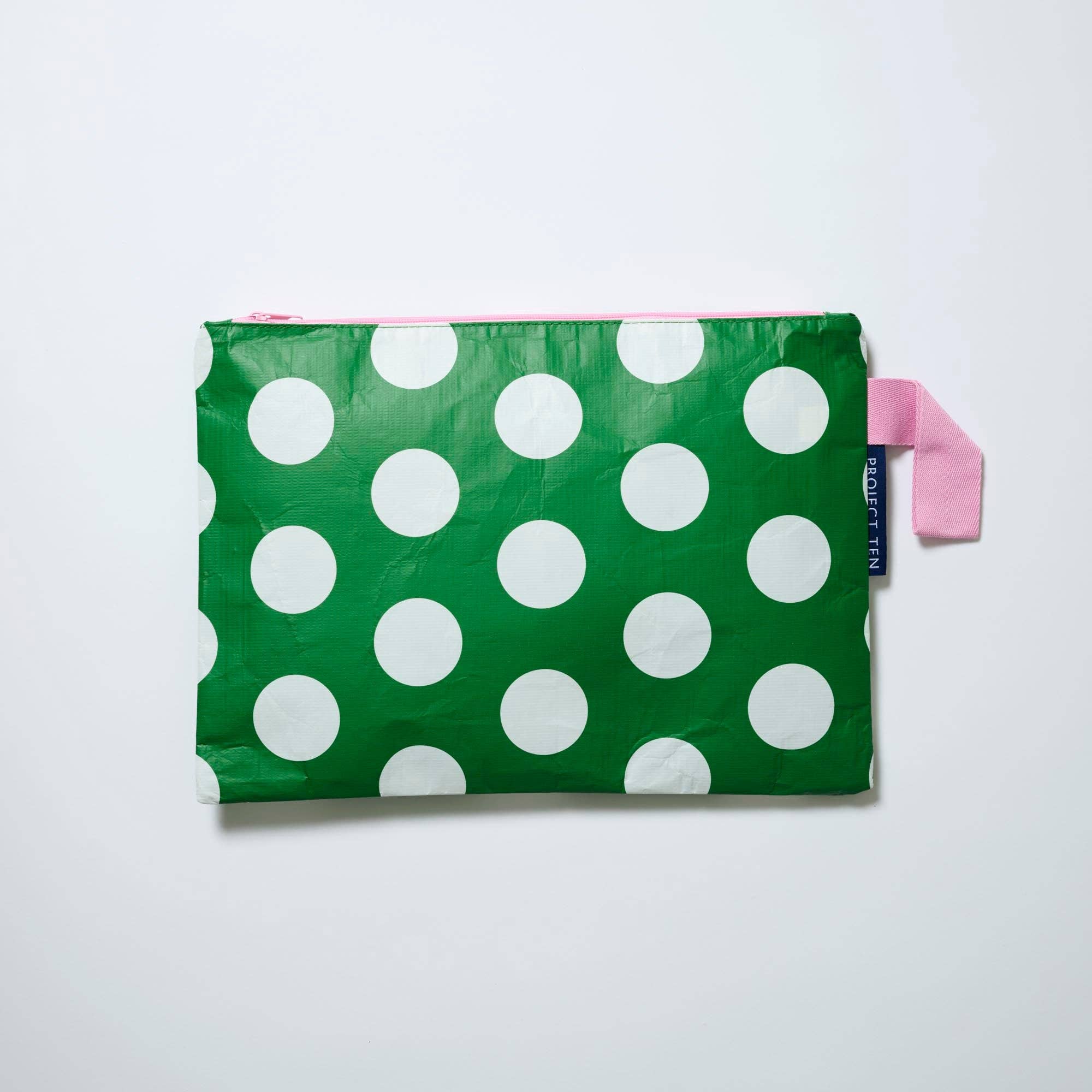 Large Zip Pouch – Polka Dot