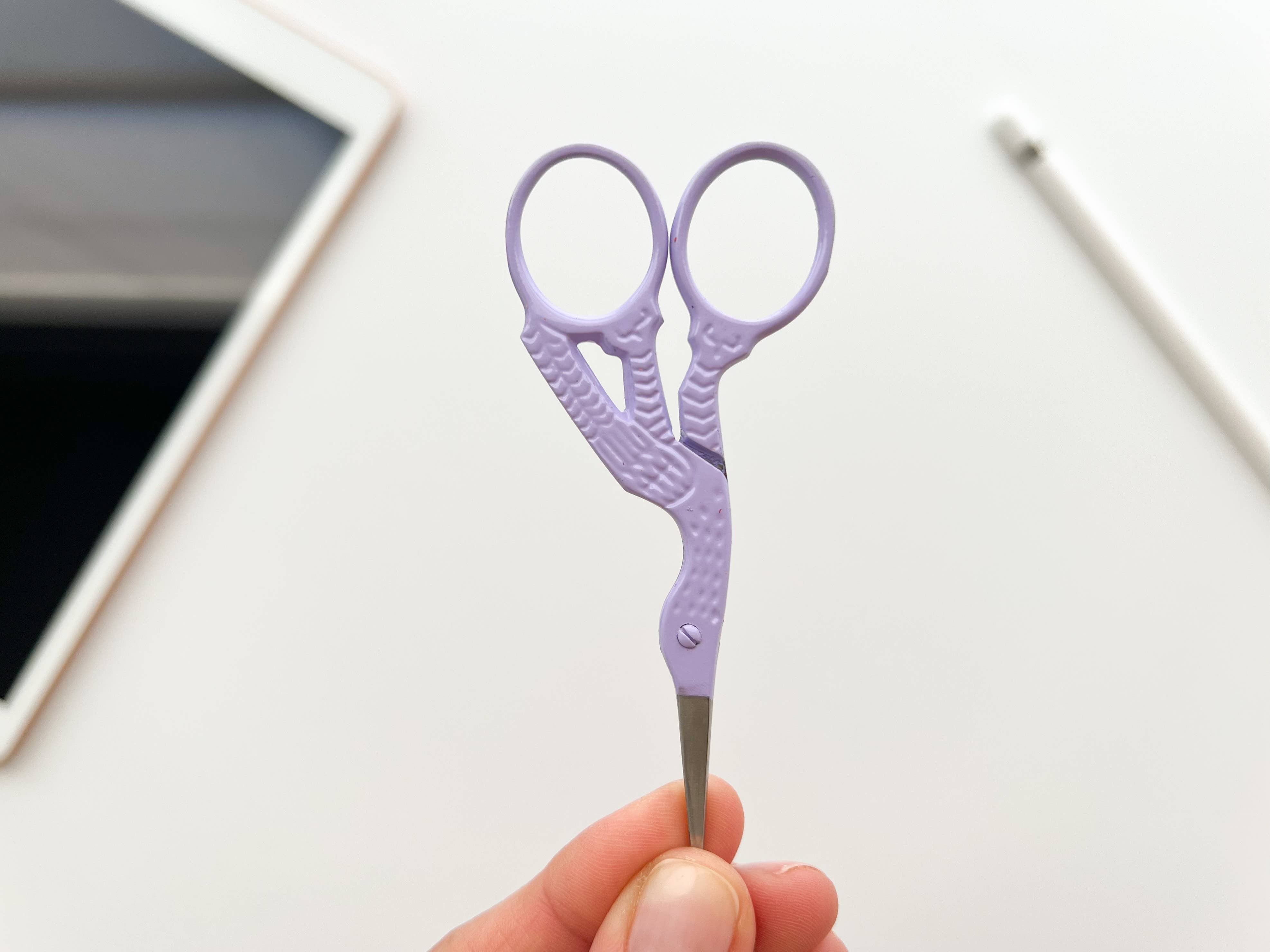 Bird scissors, small sewing scissors, stork scissors: Shell