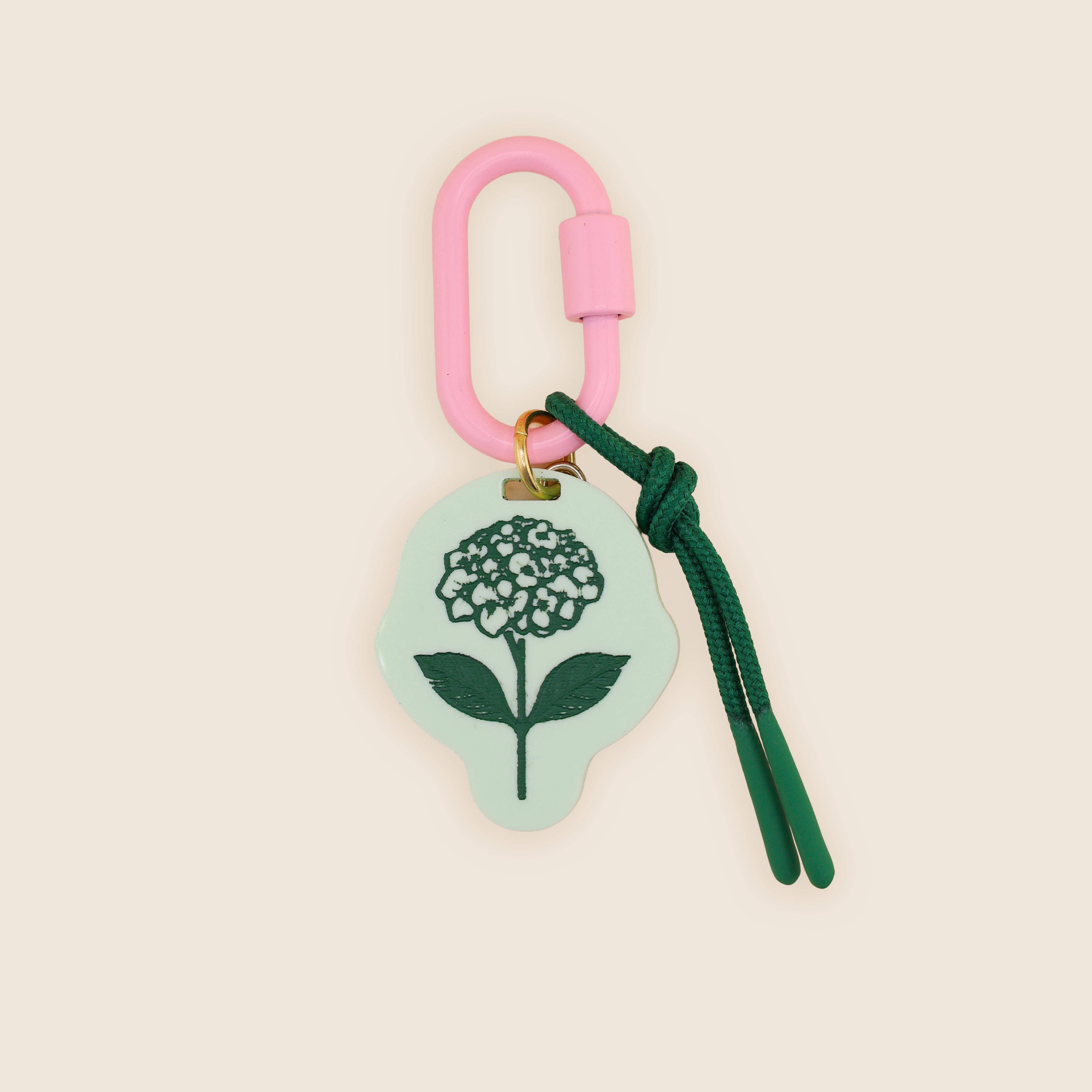 Green Hydrangea Bag Charm