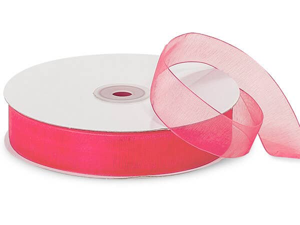 Sheer Organza Gift Packaging Ribbon: Light Blue / 1 Pack / 7/8"x100 yards