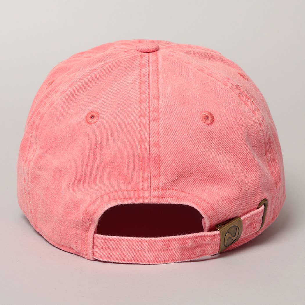 Pigment Dyed Cotton Baseball Dad Cap: GREEN / ONE SIZE