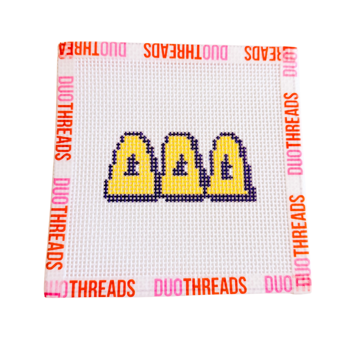 Delta Delta Delta Sorority Bubble Letter Needlepoint