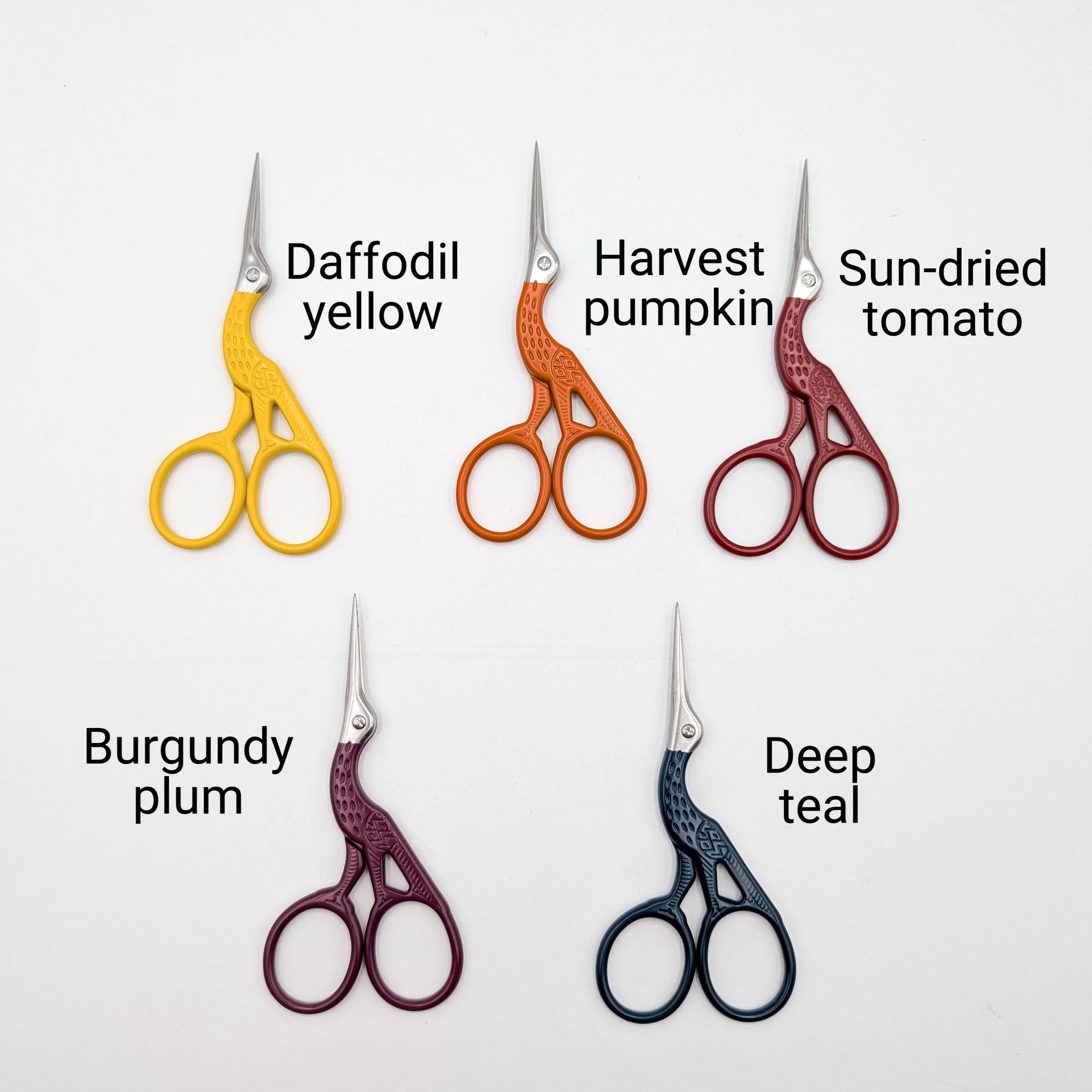 Colorful Stork Embroidery Scissors: Misty jade