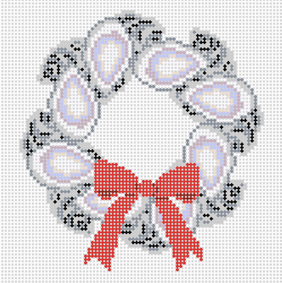 Oyster Wreath Canvas - Mini
