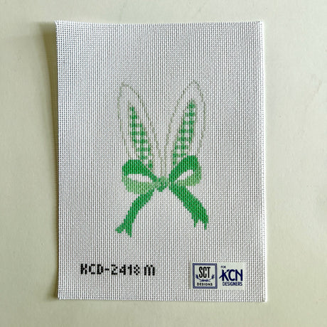 Gingham Ears - Green Canvas