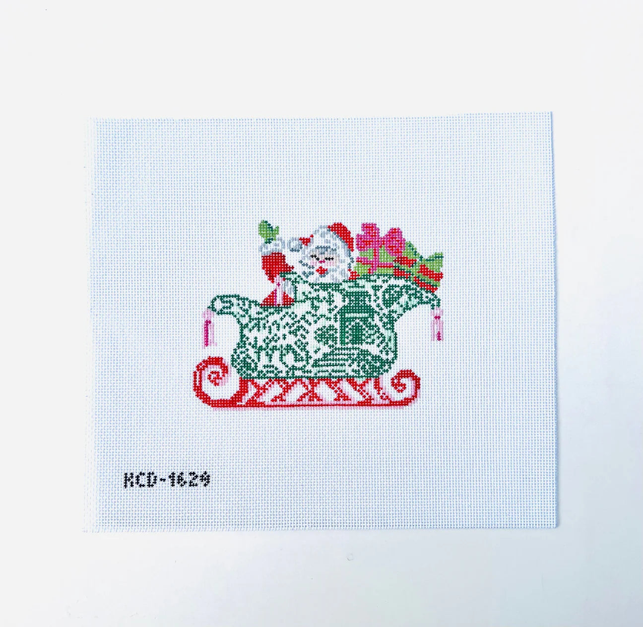 Chinois Sleigh with Santa Canvas