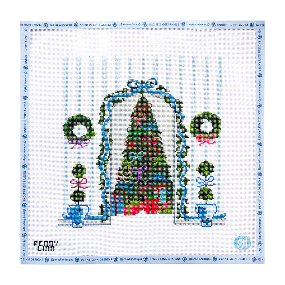 Holiday Bow Tree Canvas