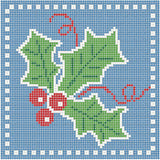 Holly Coaster - Periwinkle Canvas