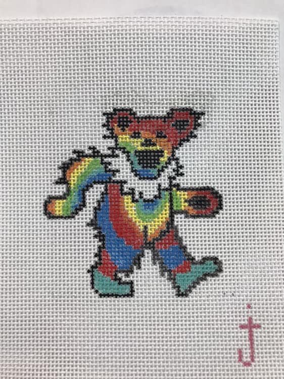 Dancing Rainbow Dead Bear Canvas
