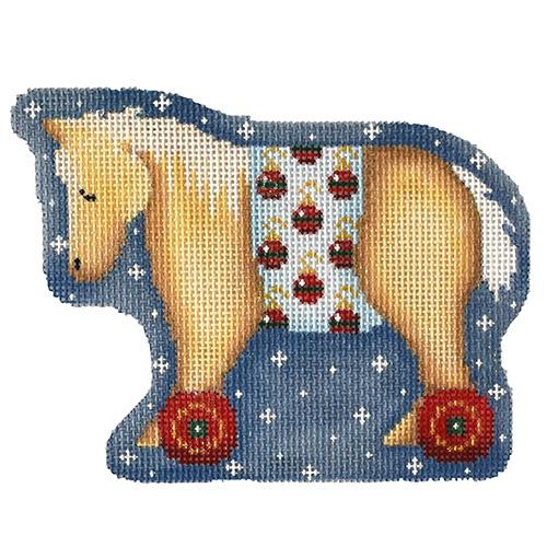 Palomino on Wheels Ornament Canvas