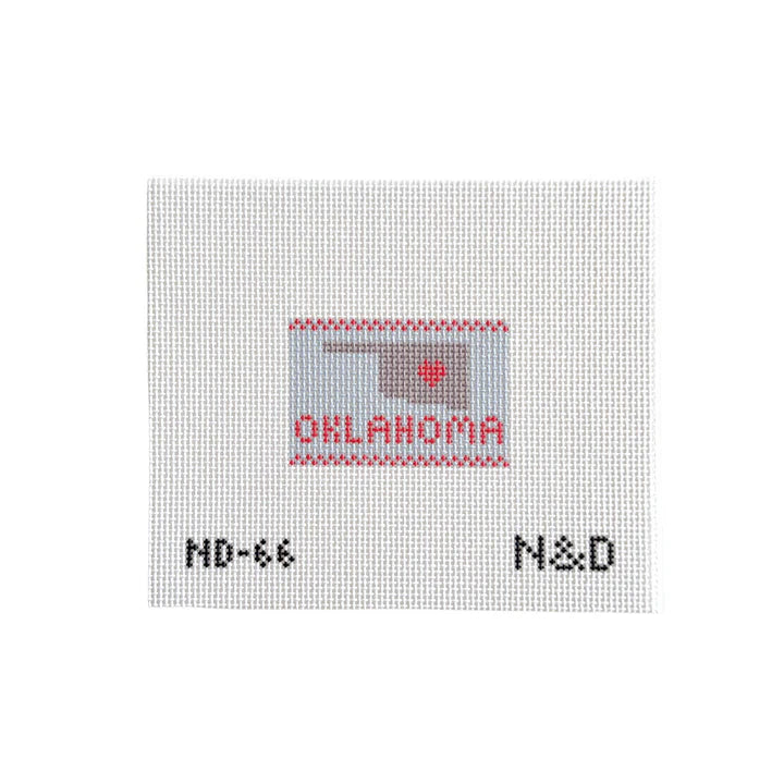 Beginner Red Oklahoma Bag Tag Canvas