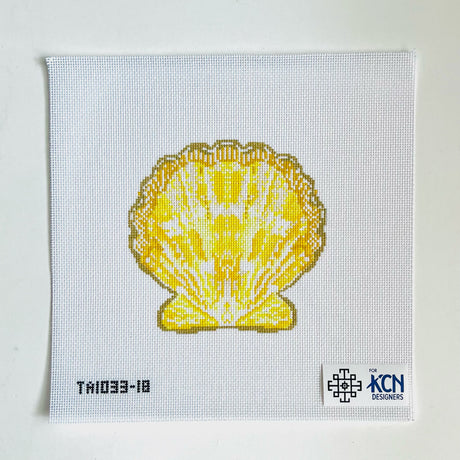 Scallop Ornament - Yellow Canvas
