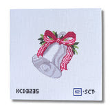 Silver Bell with Red Bow Printed Canvas