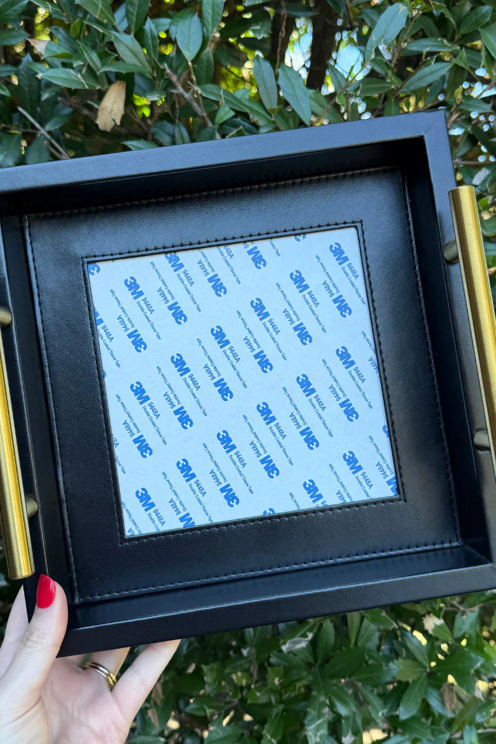 Square Self Finishing Leather Tray