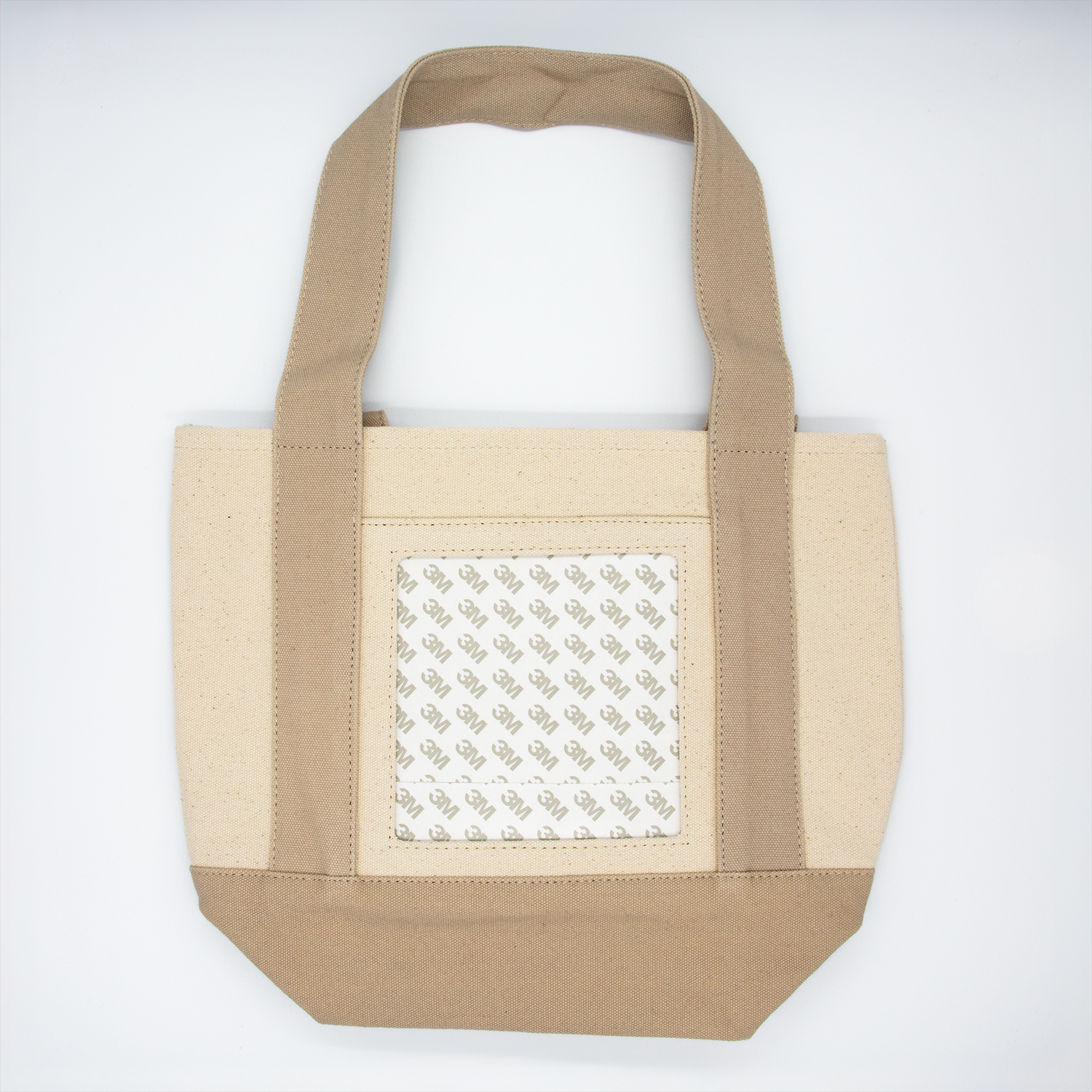 Small Tote Bag - Natural with Taupe 5" x 5" insert