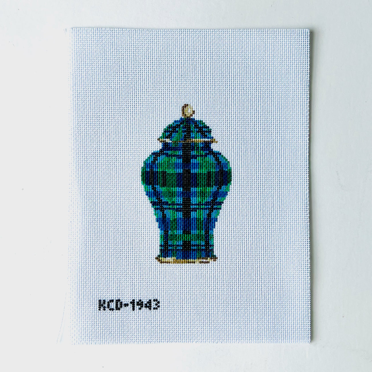 Black Watch Plaid Jar Canvas