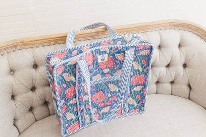 Seascape | Large Quilted Zipper Tote Bag