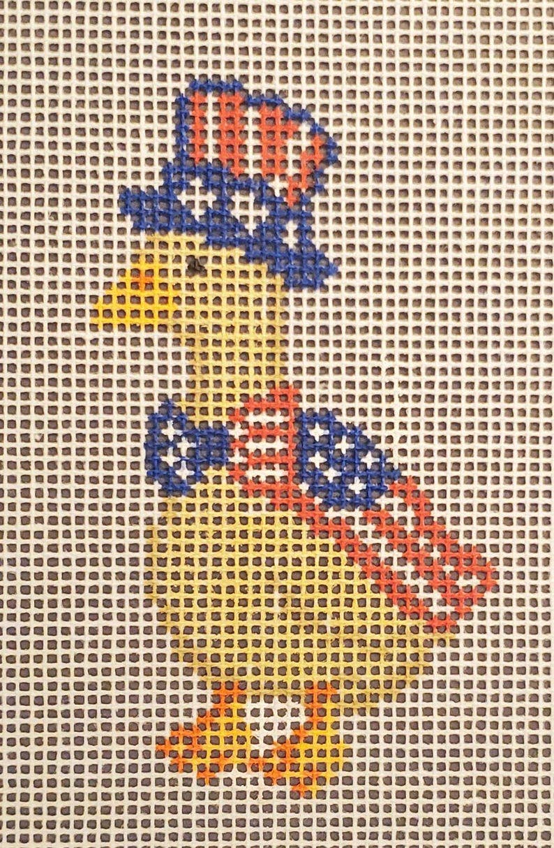 Needlepoint canvas goose Americana 4th of July series