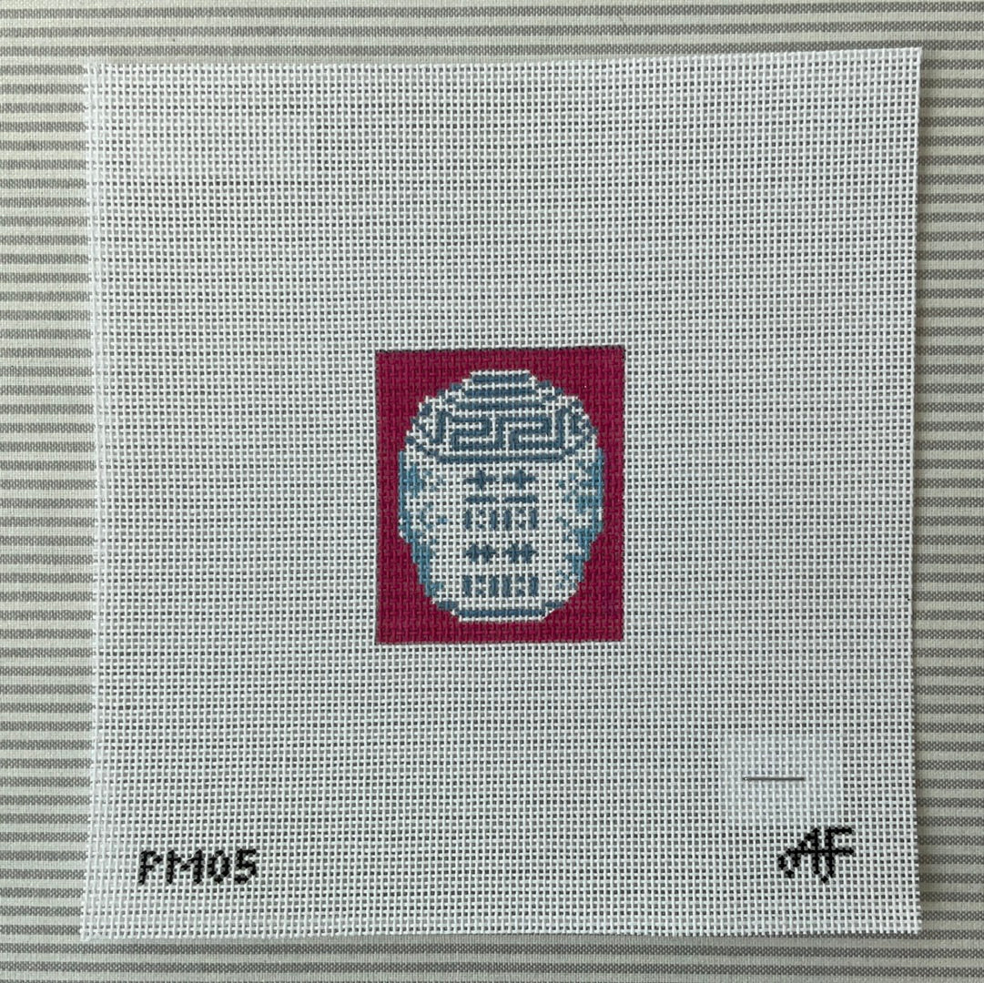Mini Ginger Jar on Pink Canvas