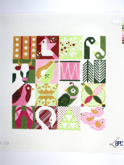 12 Days of Christmas Canvas