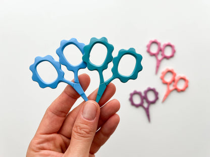 Small Flower scissors, tiny embroidery scissors: Dark Sage