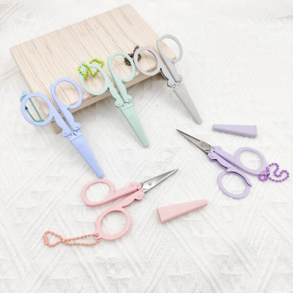 Portable folding scissors with sheath: Lavender