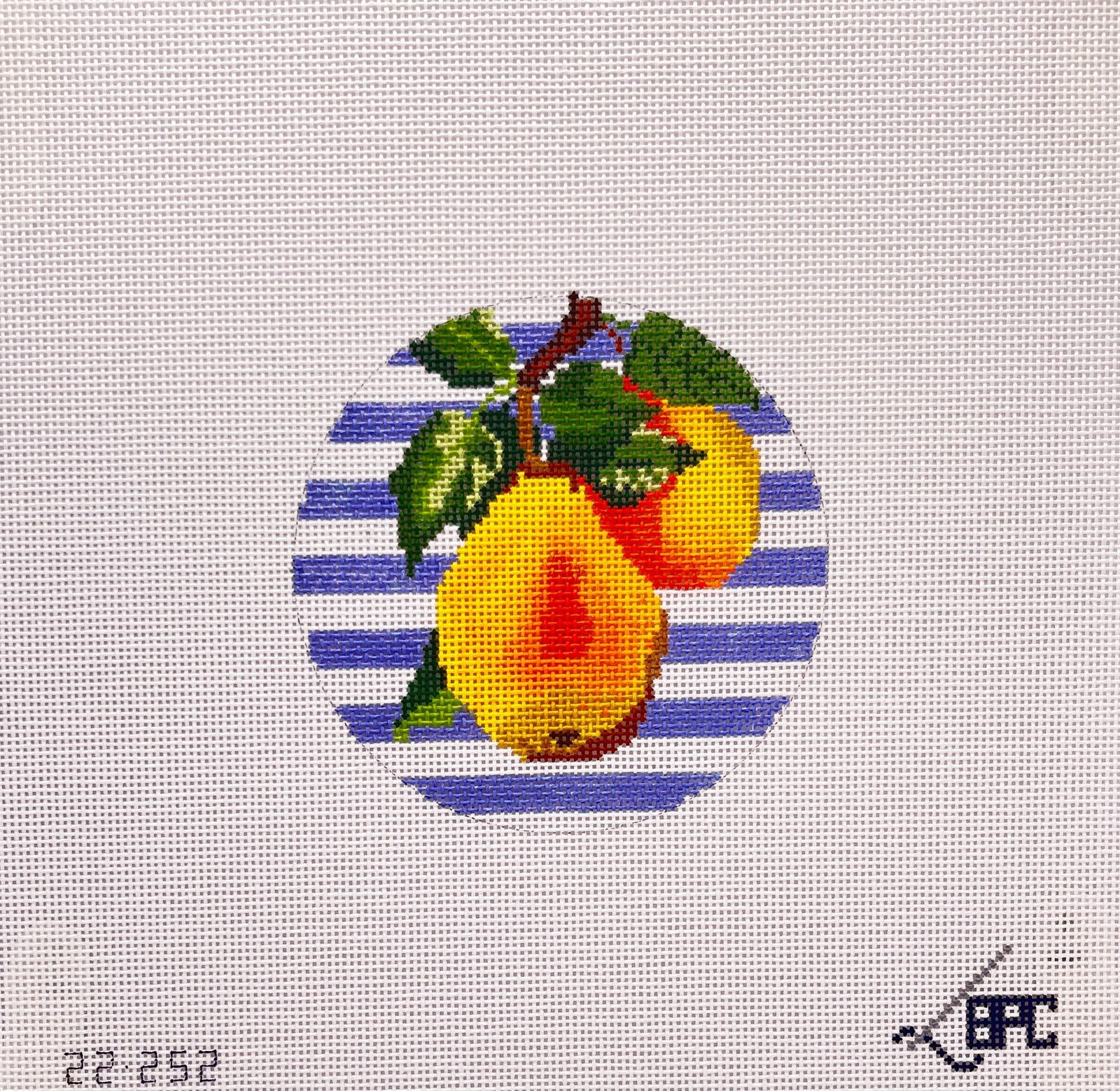 Pears 4" Round Canvas