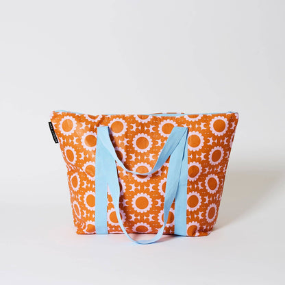 Geo Floral Zip Medium Tote