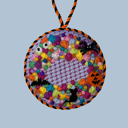 Colorful Spooky Wreath Canvas