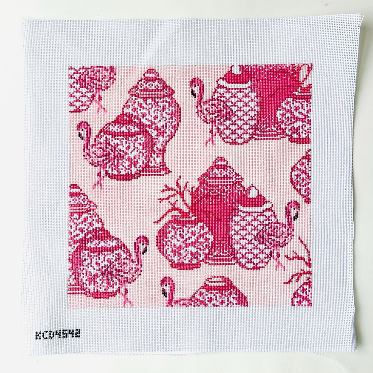 Flamingos and Fire Square Pillow Canvas