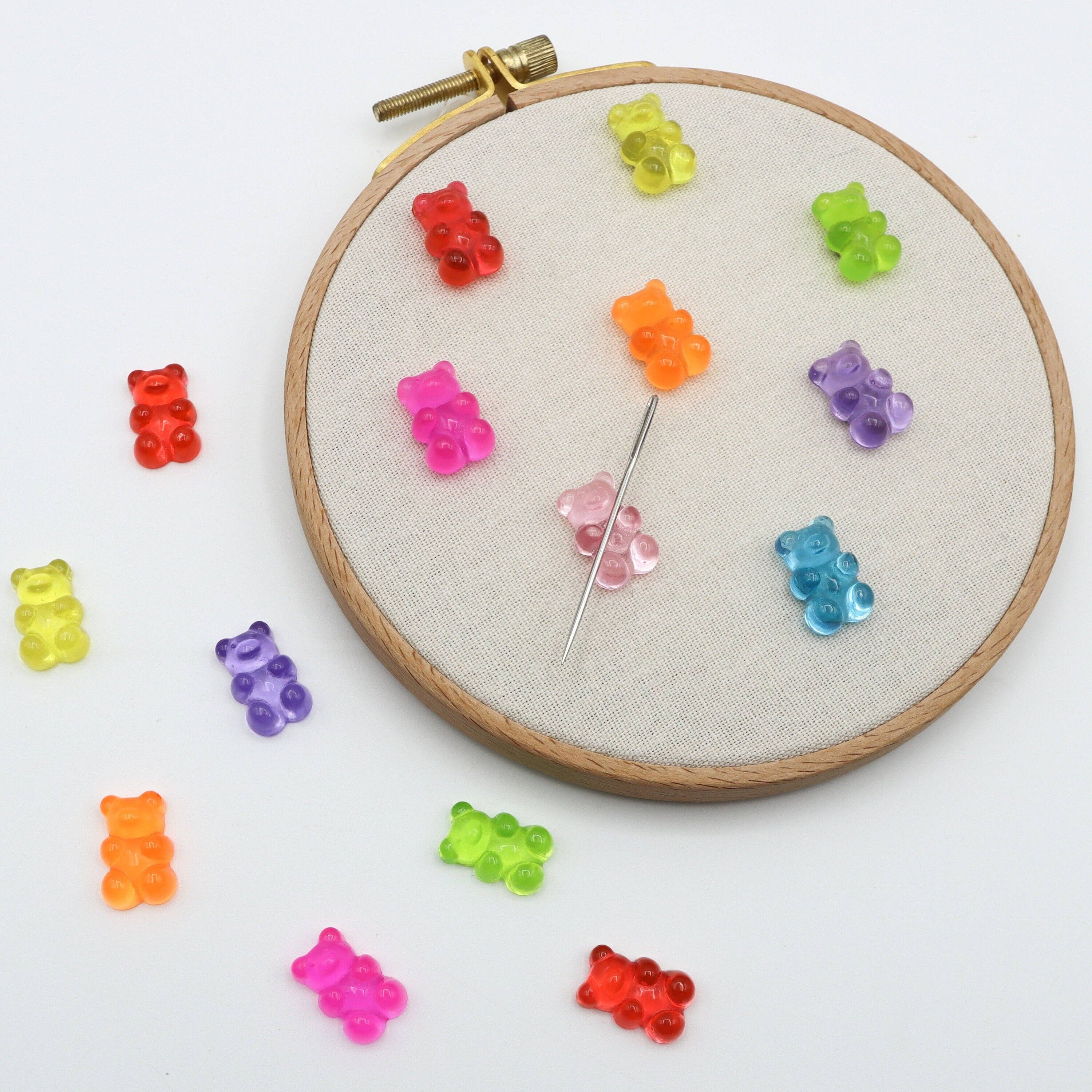 Gummy bear small needle minders: 2 Yellow