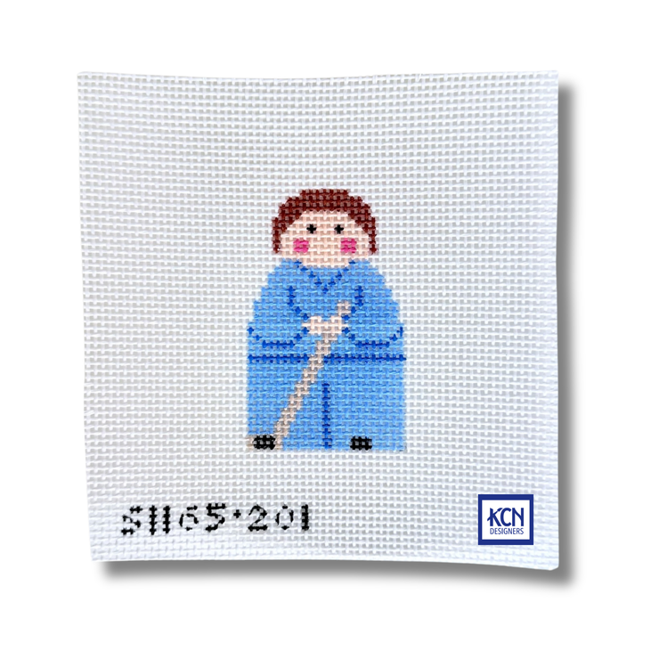 Blue Hockey Angel Canvas