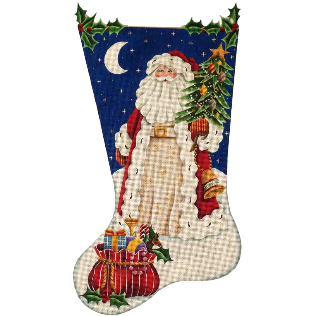 Old Father Christmas Stocking Canvas
