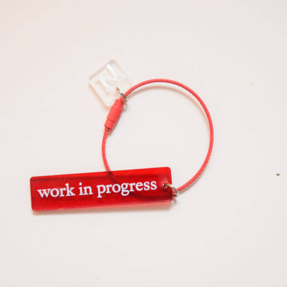 'Work In Progress' Thread Ring: Red