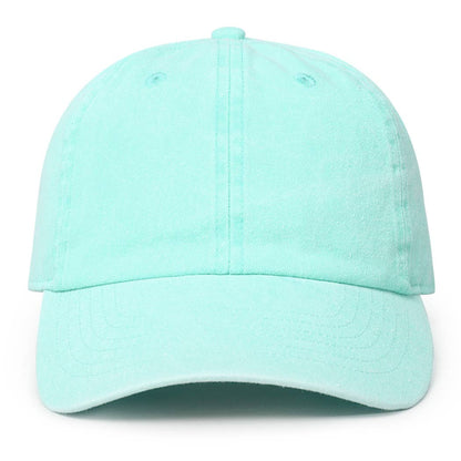 Pigment Dyed Cotton Baseball Dad Cap: GREEN / ONE SIZE