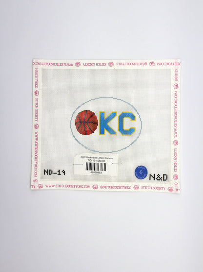 OKC Basketball Letters Canvas