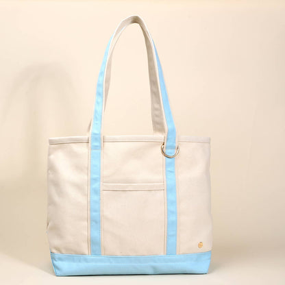 The Signature Canvas Tote Bag–Light Blue